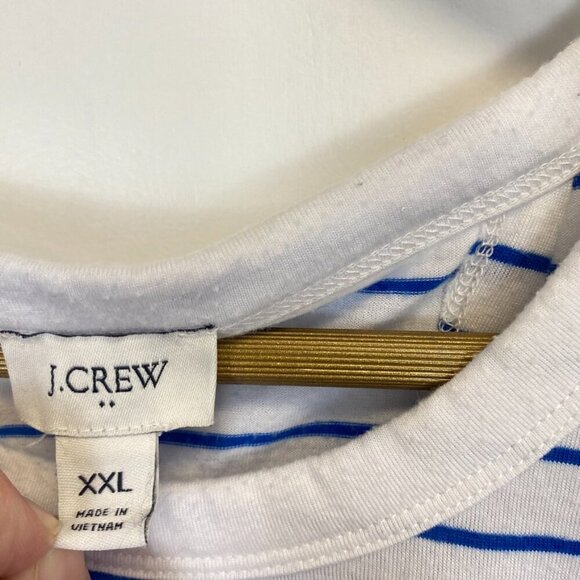 J. Crew Blue and White Striped Back Knot Tank Top - Picture 5 of 13